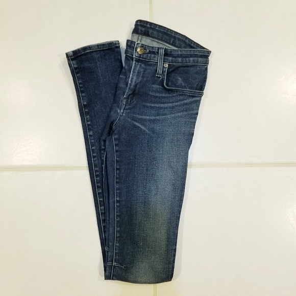 Helmet Lang Neo Vintage Extra Long Super Skinny Med Wash Blue Jeans Sz 27 - Picture 15 of 15